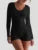 Skinny Ribbed Summer Yoga Jumpsuit Female Rompers Long Sleeve High Waist Solid Bodysuit Streetwear Women’s Fashion Rompers