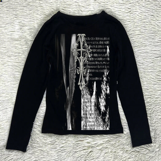 Y2K 90s Vintage Graphic Knit Top