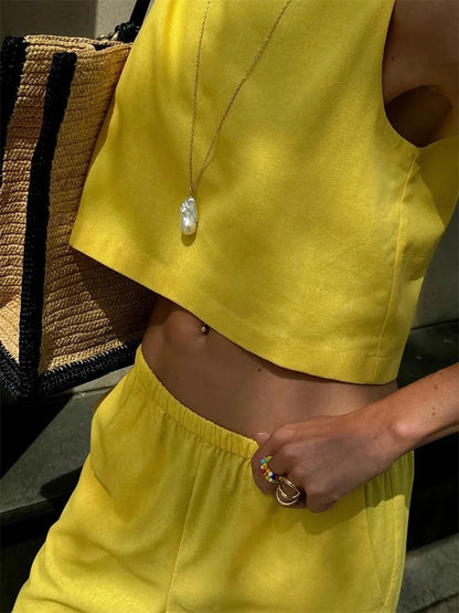 Fashion Female Maxi Skirt Sets High Waist Split Elegant Solid Streetwear Cropped Vest Top And Long Skirt Outfits Women’s