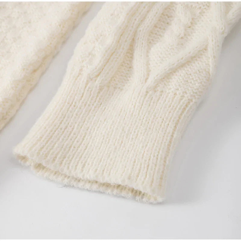 Thick Twisted Sweater Women Autumn Long Sleeve O-neck Female Knitted Pullover Solid Casual Loose Lady Kintwear Tops