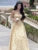Elegant A-line Princess Dresses for Women Spaghetti Strap Evening Party Dress Prom Robe Korean Fashion Summer Vestido Mujer New