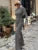 Fashion Autumn 2 Piece-Set Female Flared Pants Streetwear Slim Pleated Long Sleeve Casual Outfits Women’s Pants Sets