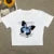 Full-shoulder cotton short-sleeved T-shirt women  summer new spice girls high waist slim short crop clothes sweet and spicy