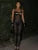 Sexy Hollow Jumpsuits Women Classic Solid Summer Thin See Through Backless Cleavage Body-shaping Overalls Lady Clubwear