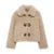 Vintage Lambs Wool Jacket For Women Loose Fleece O-neck Single Breasted Pockets Long Sleeve Fur Coat Autumn Winter Lady Outwear