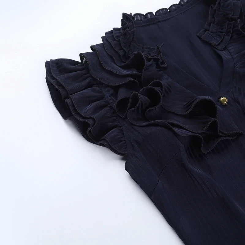Sleeveless Lace-Up Corset Blouse