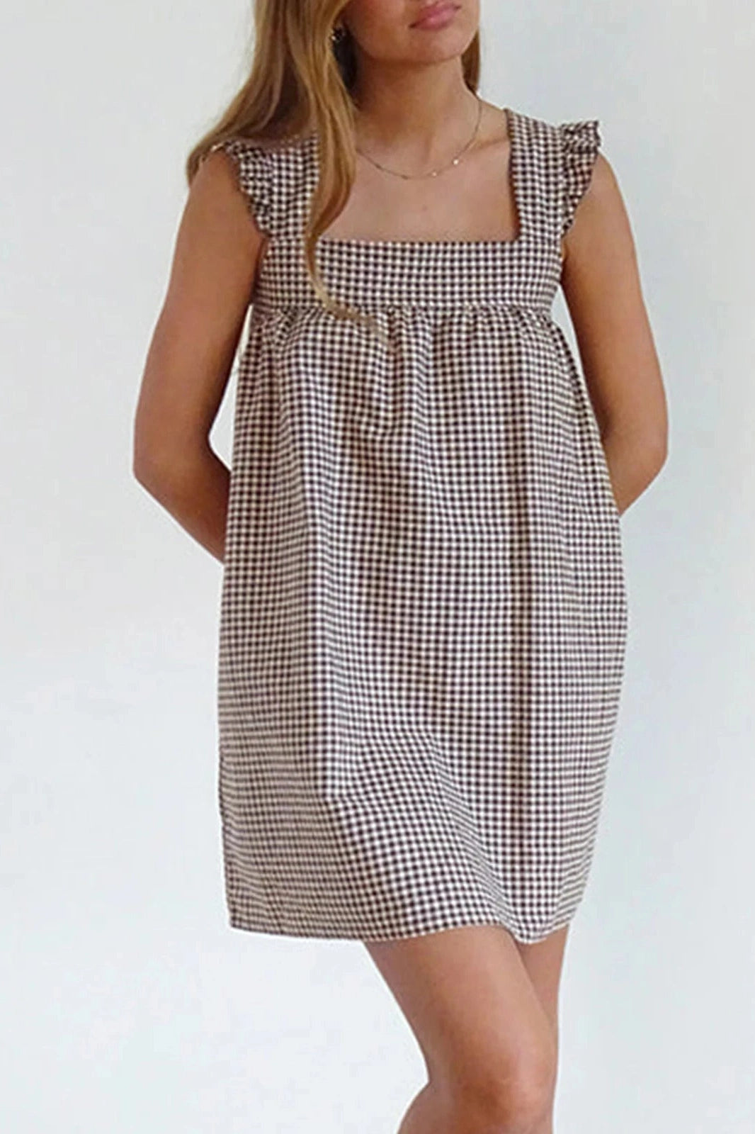 Stripe Sleeveless A-Line Mini Dress