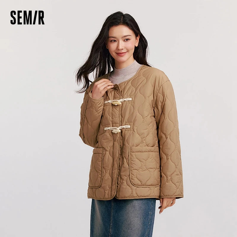 Cotton Jacket Women Imitation Lamb Wool Vest Waterproof Lightweight Cotton Jacket  Winter New Two-Piece Set