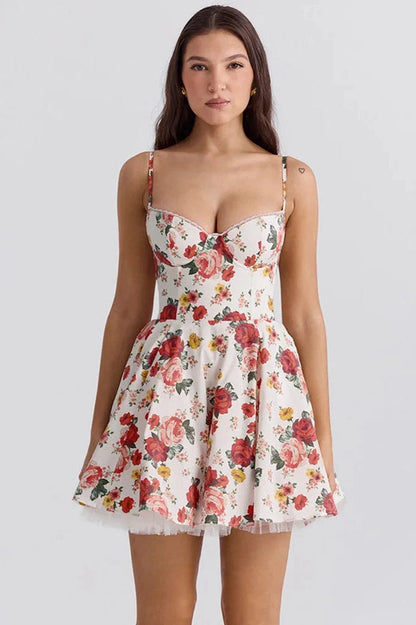 Spaghetti Strap Backless Mini Dress