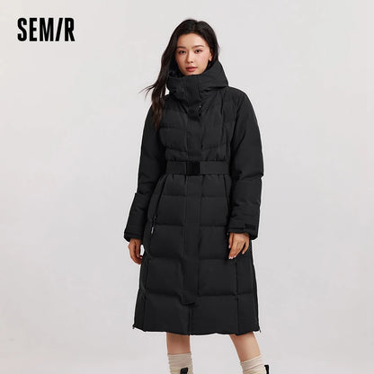 Down Jacket Women Long Length Parka  New Winter Goose Down Warm Outdoor Windproof Outerwear
