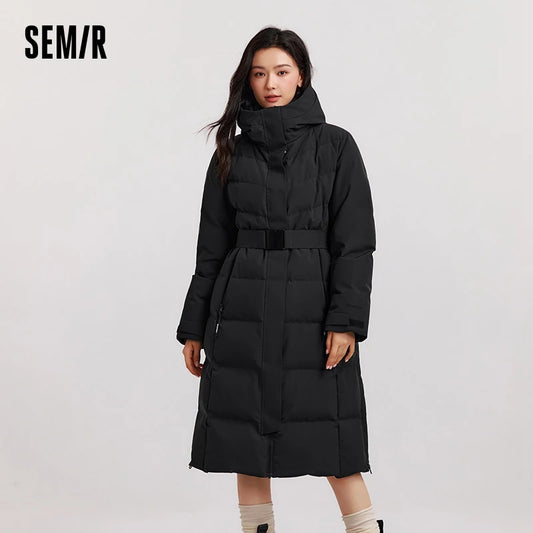 Down Jacket Women Long Length Parka  New Winter Goose Down Warm Outdoor Windproof Outerwear