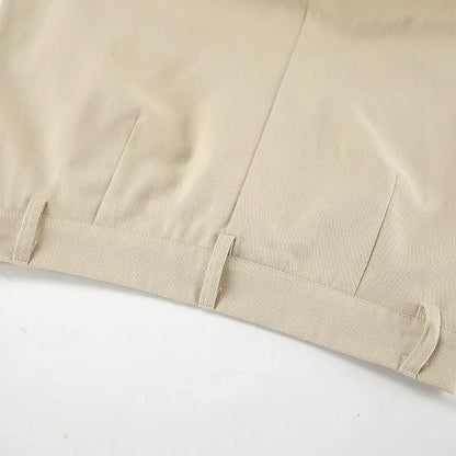 Khaki Classic Wide Leg Pant Women High Waist Pocket Loose Simple Trouser Autumn Winter Streetwear Fashion Casual Pants New
