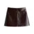 Casual Leather Jacket Skirt Set for Women 2 Pieces Lapel Single Breasted Top Mini Skirts Autumn Lady Y2k All-matching Outfits