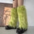 Luxury Shag Furry Faux Fur Leg Warmers Women Colorful Solid Gogo Fluffies Y2k Girls Fashion Cyber Hip Hop Legwarmers Bootcovers