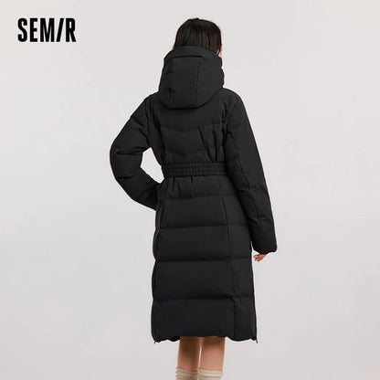 Down Jacket Women Long Length Parka  New Winter Goose Down Warm Outdoor Windproof Outerwear