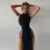 Y2K Summer New Sexy Tank Top Tie up Skirt Sexy High Split Tie up Skirt Children