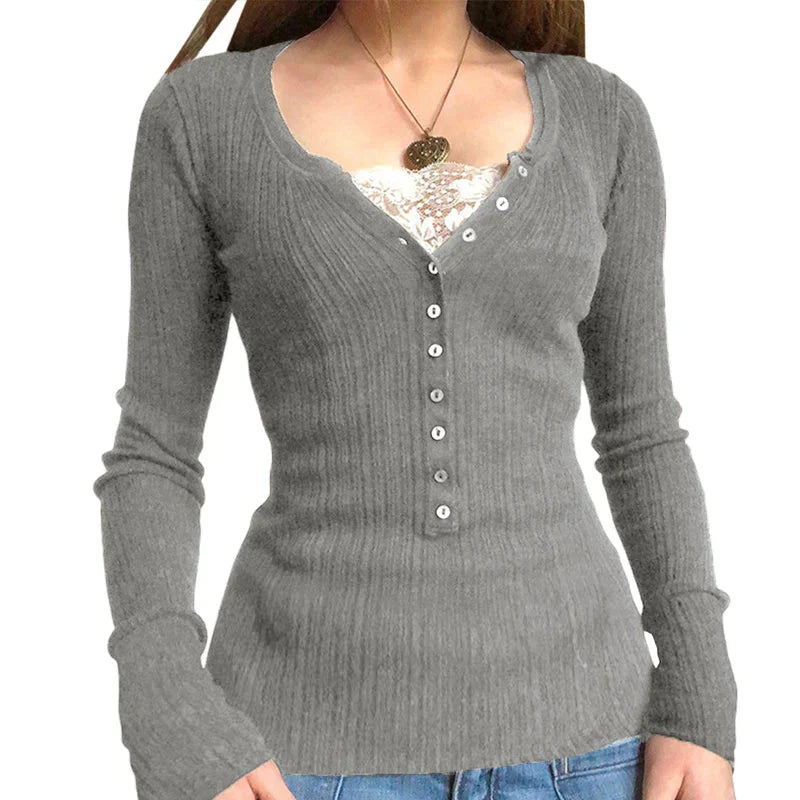 Vintage Babydoll Tops Pullovers Lady Aesthetic Coquette Knit Sweaters Outfit Square Neck Long Sleeve Knitwear Jumpers Y2k