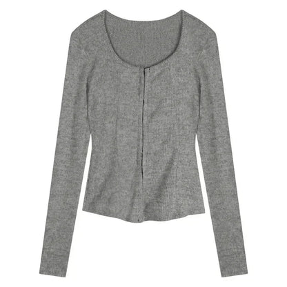 Voguable  2 Piece Dress Set Elegan Casual Long Sleeve Knitted Suits Y2k Crop Tops + Bodycon High Waist Mini Skirt Korean