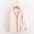 Korean Sweet Chic Women Sweaters Japanese V Neck Long Sleeve Cute Cardigans 2021 New Embroidery Cardigan