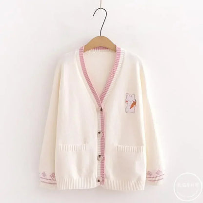 JK Uniform Cardigans Women Coats Students Preppy Solid Long Sleeve Knitted Loose All-match Japanese V-neck Causal Daily Female
