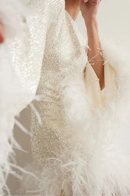 Sequined Fringed Mini Dress