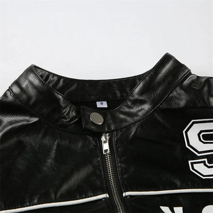 Button Zip Detail Crop Jacket