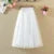 Vintage Tulle Skirt Women Streetwear Elastic High Waist Mesh Pleated Skirts Summer Elegant Korean A Line Office Ladies Skirt New