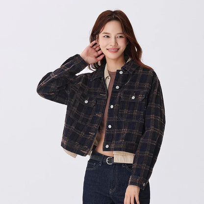 Denim Jacket Women Short Autumn  New Petite Retro Jacket
