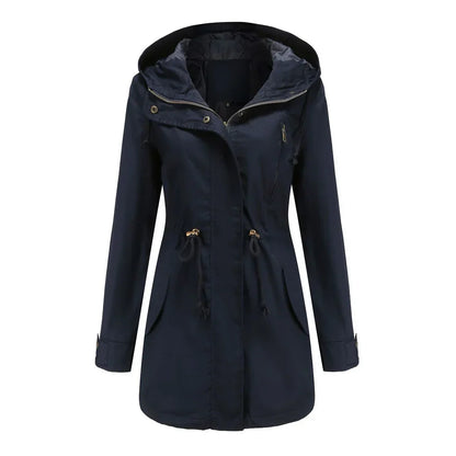 Chaqueta impermeable clásica y elegante para mujer | Ideal para actividades al aire libre