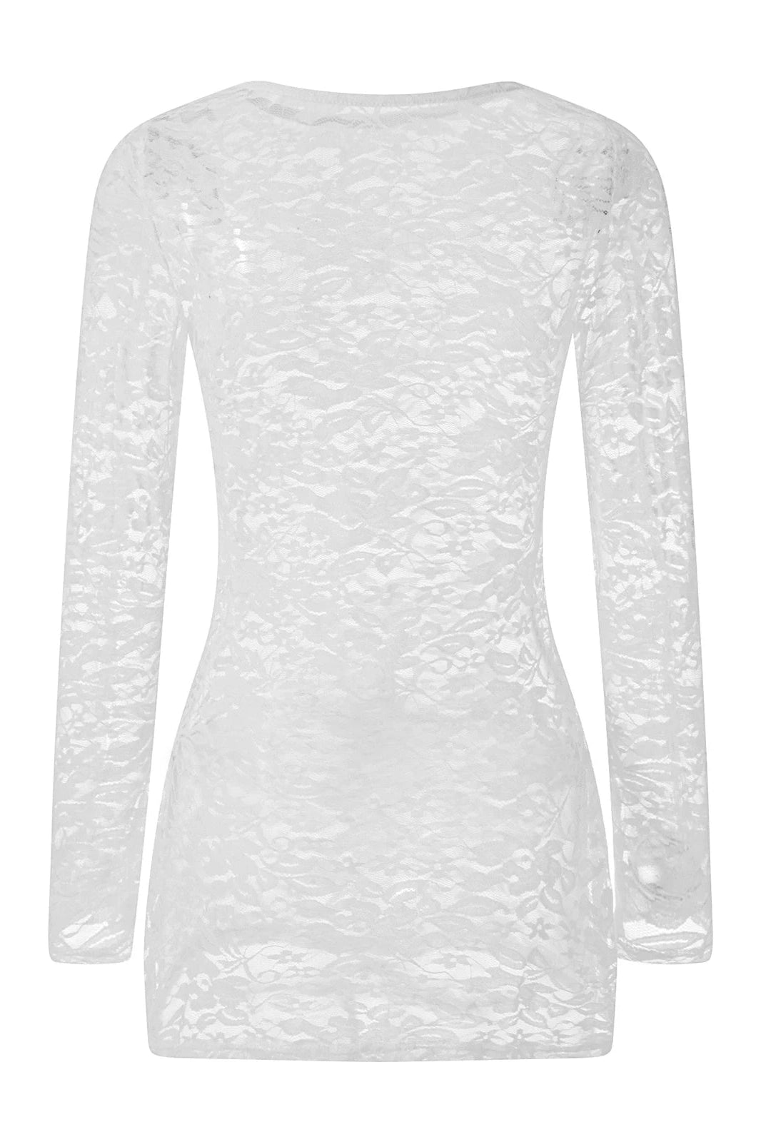 Sheer Lace Long Sleeve Bodycon Mini Dress