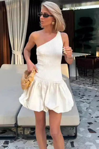 Knit Patchwork Mini Dress