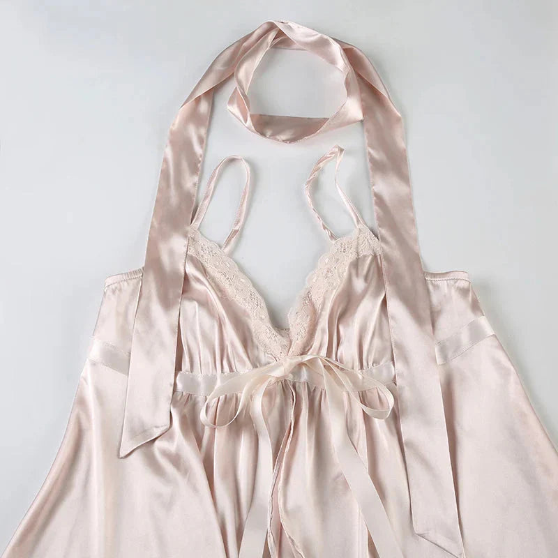 Kawaii Bandage Lace Pink Camisole Sweet Patchwork Satin Crop Tops with Slit y2k Vintage Tank Tops Cute