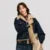 Denim Jacket Women Patchwork Imitation Rabbit Fur Lapel Loose  New Winter Quilted Jacket