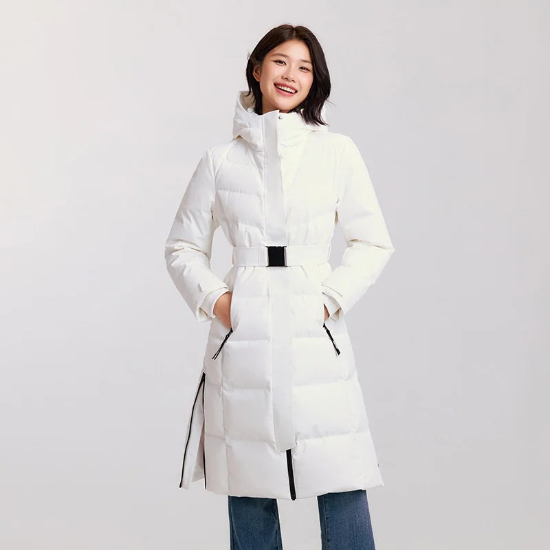 Down Jacket Women Long Length Parka  New Winter Goose Down Warm Outdoor Windproof Outerwear