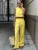 Summer Fashion 2 Piece-Set Women’s Pants Sleeveless Cropped Vest Top And Wide Leg Trousers Sets Female Outfits Trousers