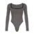Autumn Hotsweets Slim Long Sleeve Bodysuit Women Simple Lace Trim Square Collar Bow Rompers s Trendy Clothing
