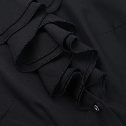 Gothic Ruffle Short Sleeve Blouse