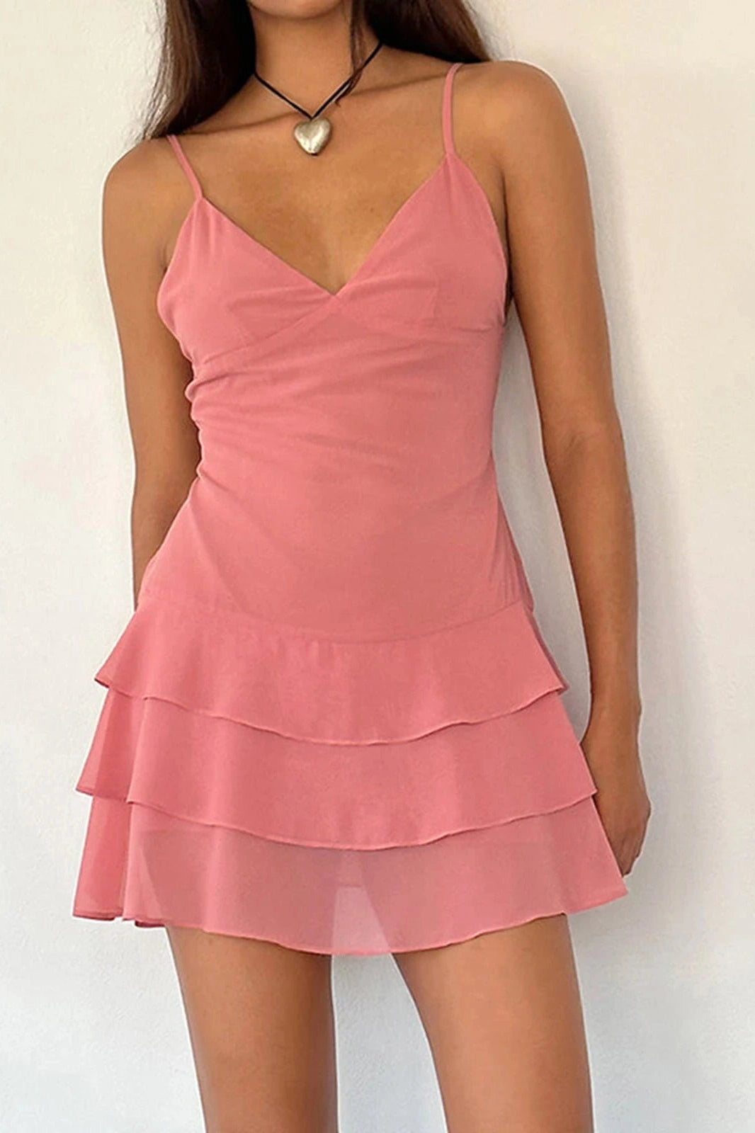 Sleek Sleeveless V-Neck Backless Mini Dress