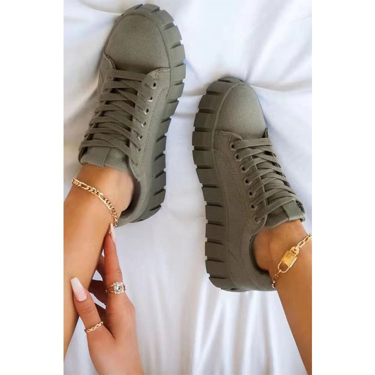 Women’s Casual Lace Up Platform Sneakers | Great for Casual Days