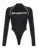 Autumn Winter Turtleneck Long Sleeve Skinny Black Bodysuit Women Letter Print Street Style Basic Bodys Top Tees