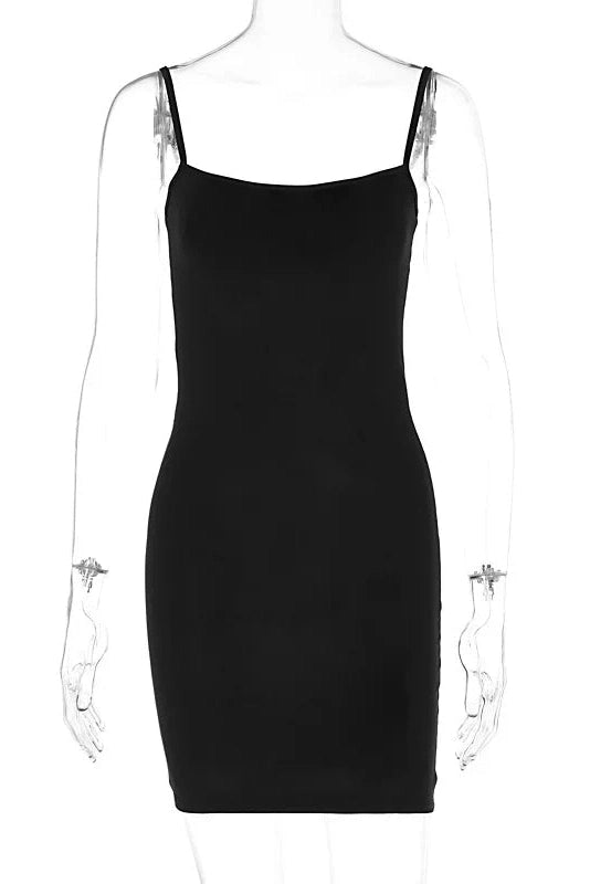 Sleeveless Spaghetti Strap Mini Dress