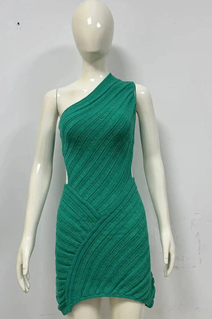 Bodycon Mini Dress with Hollow Out Detail