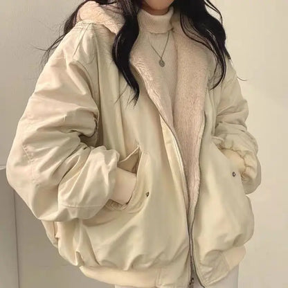Double-Sided Wear Hooded Cotton Coat