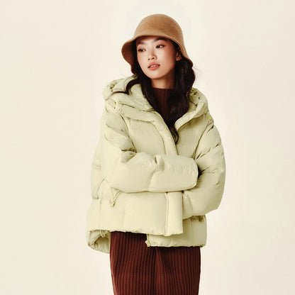 Down Jacket Women Loose Hooded  New Winter Waterproof and Windproof Outerwear