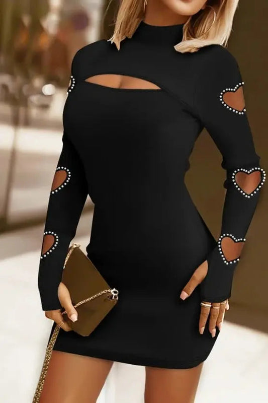 Hollow Heart Mini Dress