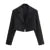 Autumn Notched Collar Open Stitching Blazer Vintage Women Full Sleeve High Waist Short Suit Cool Girl Coat Outwear