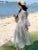 Autumn Elegant Wedding Princess Party Dress Women Korean Jacquard Fairy Vintage Lace-up Lantern Sleeve Dresses Vestidos