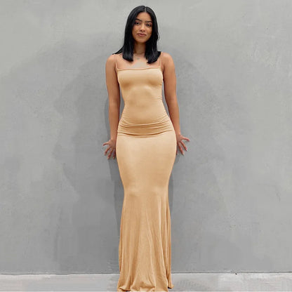 Y2K summer casual style Japanese and Korean casual women’s suspender style collarless dress dress