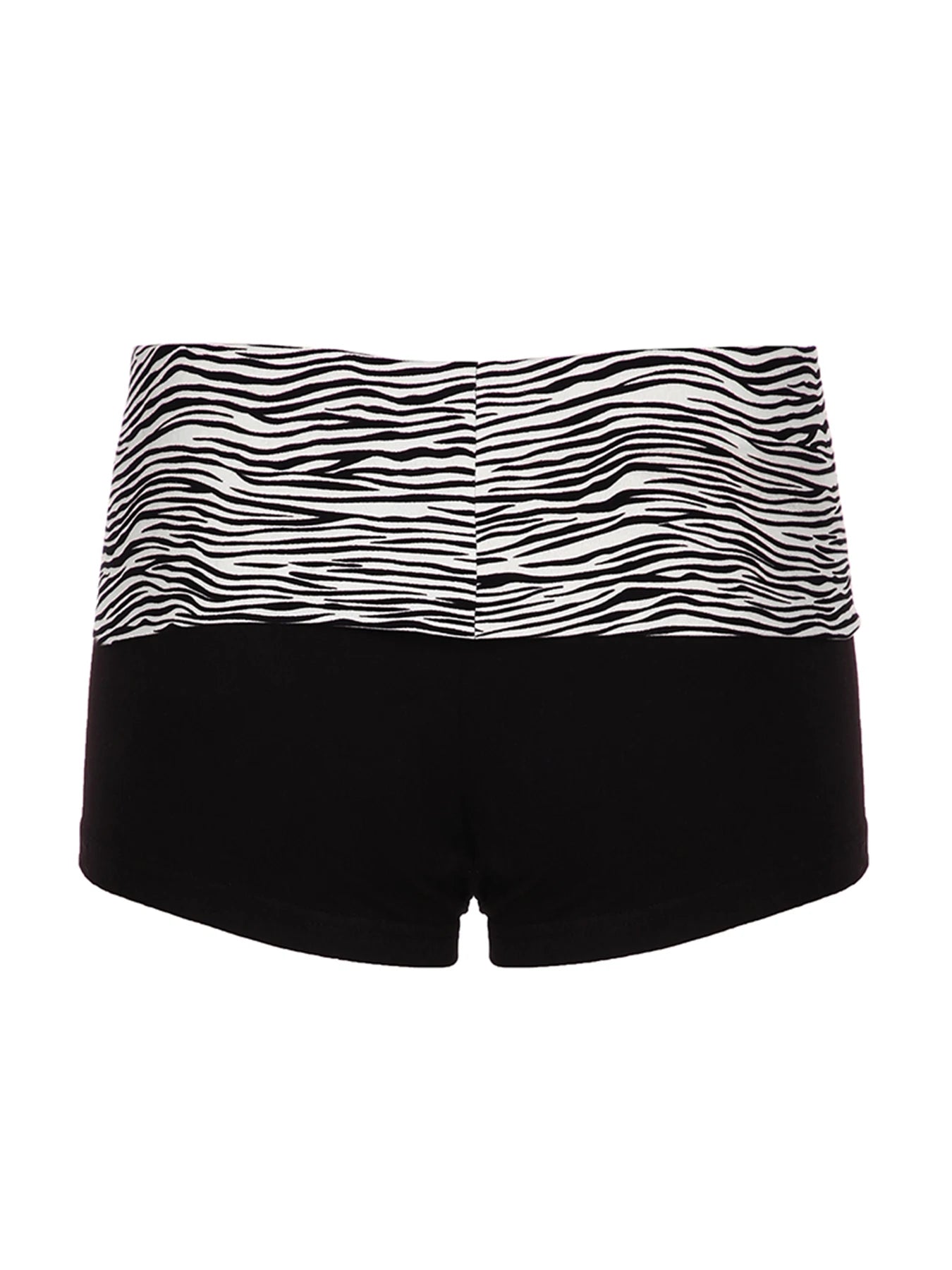 Contrast Stripe Waist Skinny Sexy Black Booty Shorts For Women Basic Casual Summer Vacation Outfits