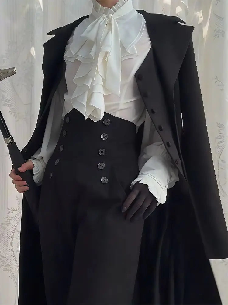 Vintage Inspired Mid-Length Long Coat